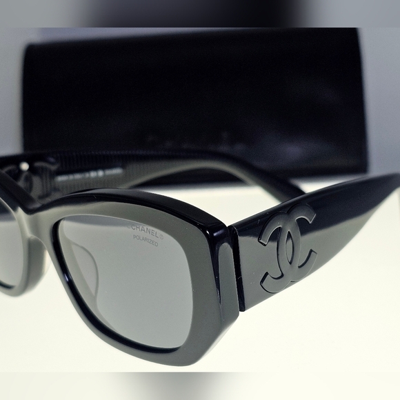 CHANEL Accessories - CHANEL CH5493A C.888/T8 Designer Sunglasses | Black Frame | Black & Grey Lenses
